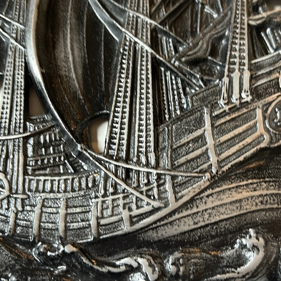 Vintage Pirate Ship Stamped Made in Japan 1148 Metal Beautiful Wall Decor - Picture 3 of 11